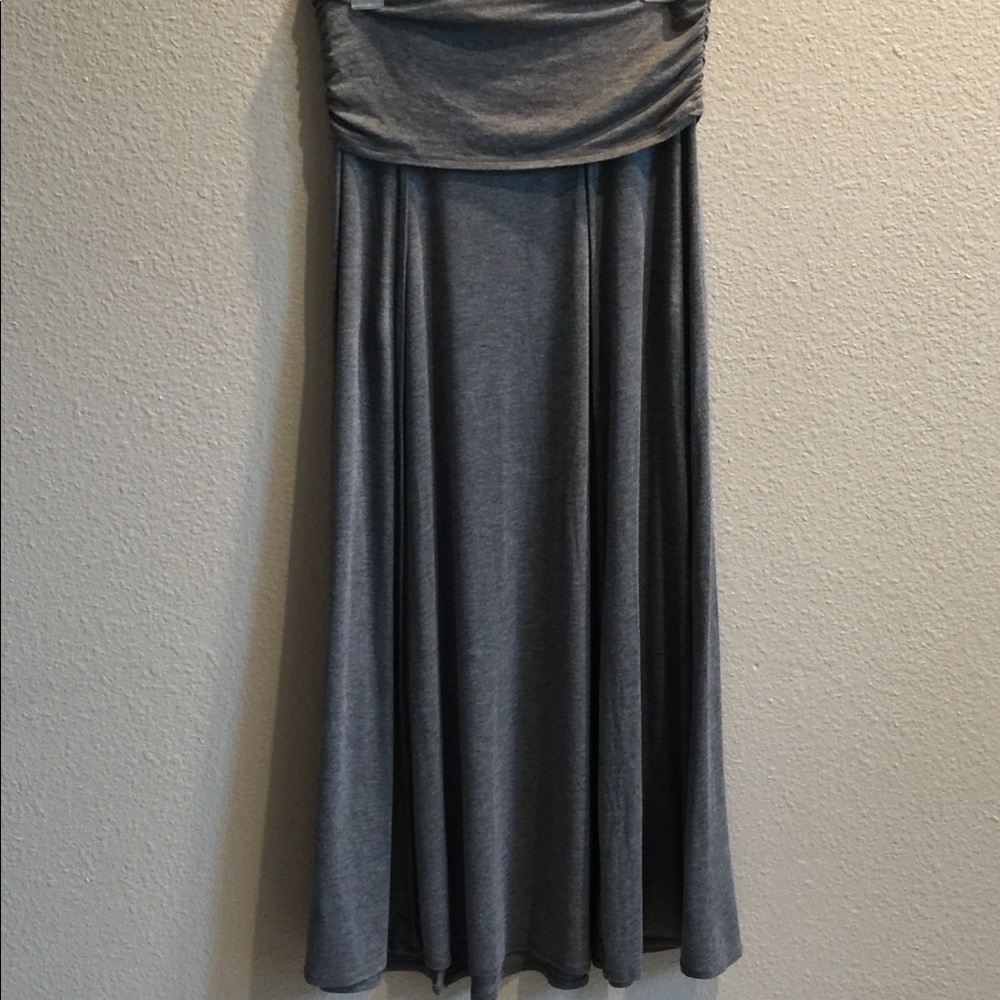 Max Studio Gray full-length skirt